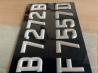3D Pearl Acrylic Lettering Car Plate